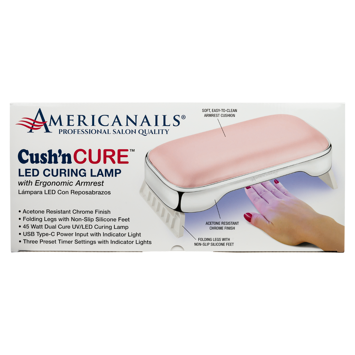 AmericaNails - Cush'n Cure LED Curing Lamp with Armrest
