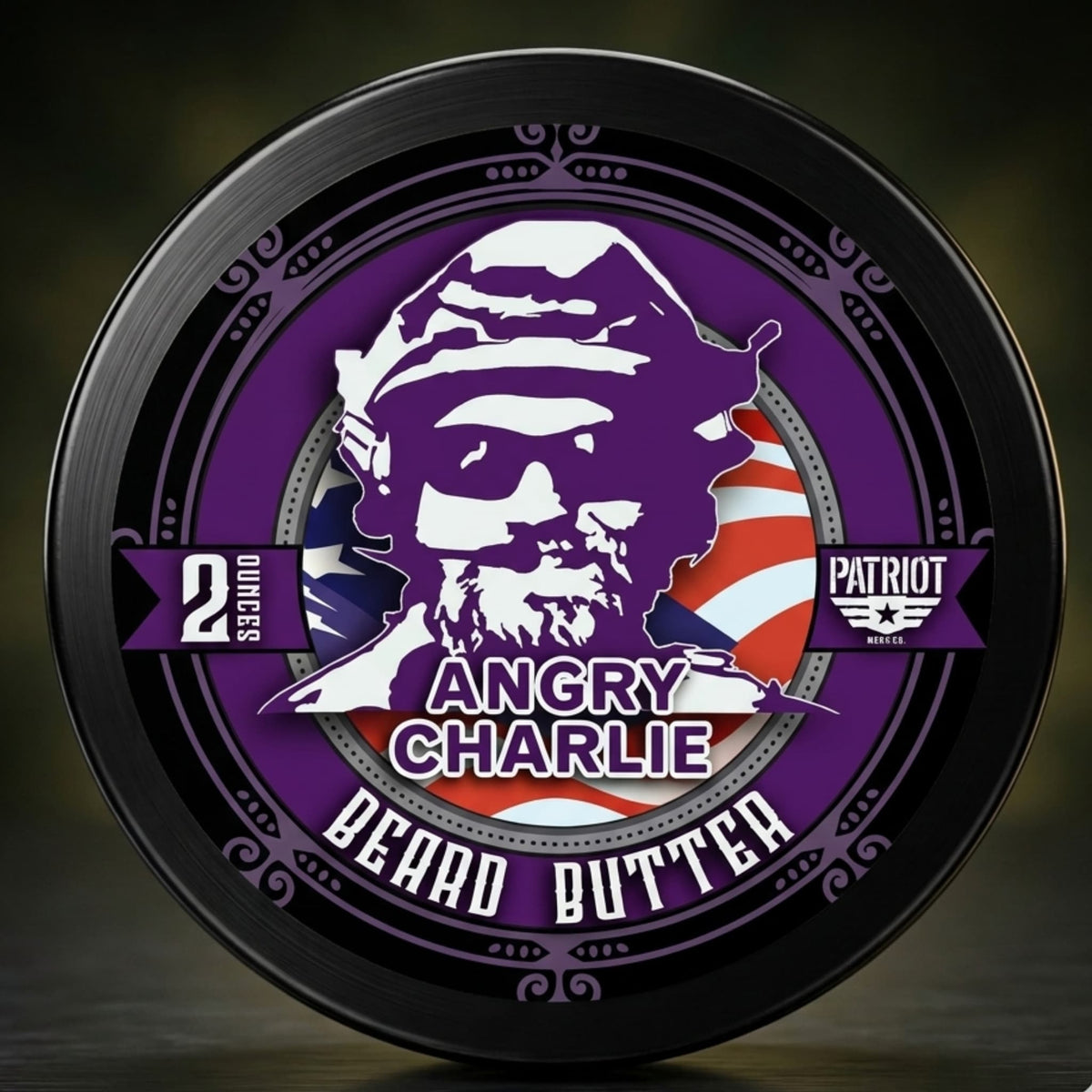 Angry Charlie Beard Butter 2OZ Vanilla Cedarwood Cologne Patriot And Company