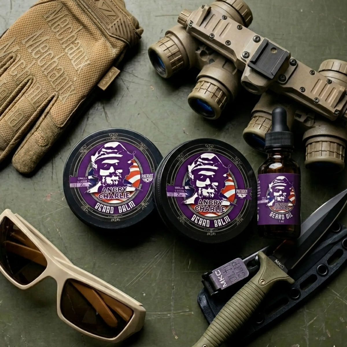 Angry Charlie Beard Butter 2OZ Vanilla Cedarwood Cologne Patriot And Company