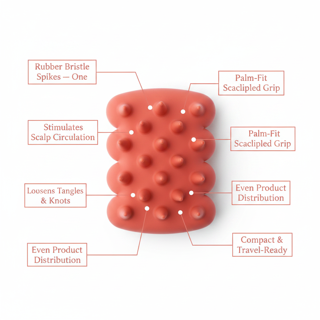 Annie Effortless Detangler Scalp Massage Brush, 1 Count, Orange Annie International, Inc.