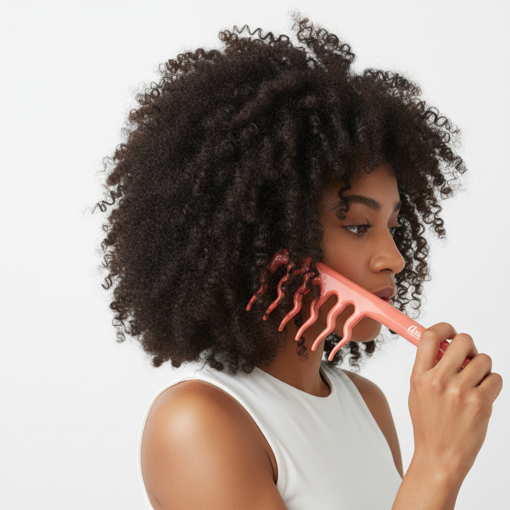 Annie Effortless Detangler Wavy Comb, 1 Count, Orange Annie International, Inc.