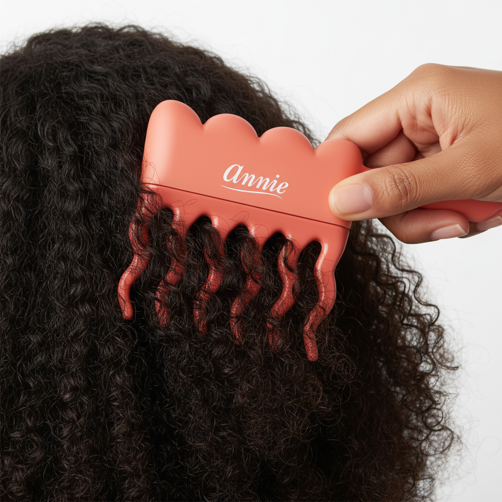 Annie Effortless Detangler Wavy Pik, 1 Count, Orange Annie International, Inc.