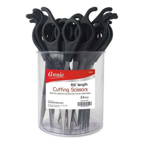 Annie Hair Shears 6.5 Inch, 24 Count, Black Annie International, Inc.