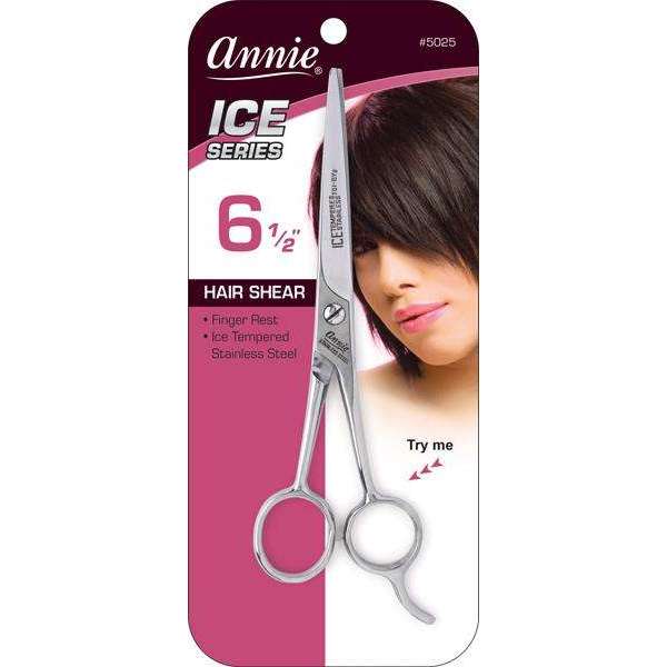 Annie Ice Tempered Stainless Steel Hair Shears 6.5 Inch, 1 Count, Silver Annie International, Inc.