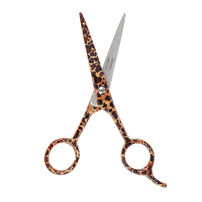 Annie Stainless Steel Straight Hair Shears 5.5 Inch, 1 Count, Leopard Print Annie International, Inc.