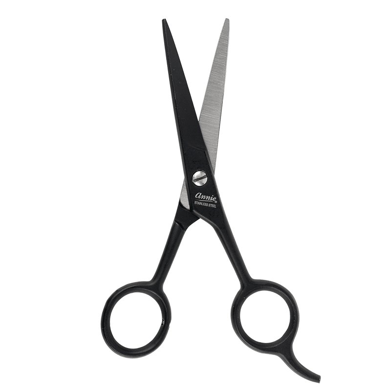 Annie Stainless Steel Straight Hair Shears 5.5 Inch, 1 Count, Black Annie International, Inc.