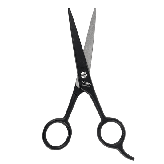 Annie Stainless Steel Straight Hair Shears 5.5 Inch, 1 Count, Black Annie International, Inc.