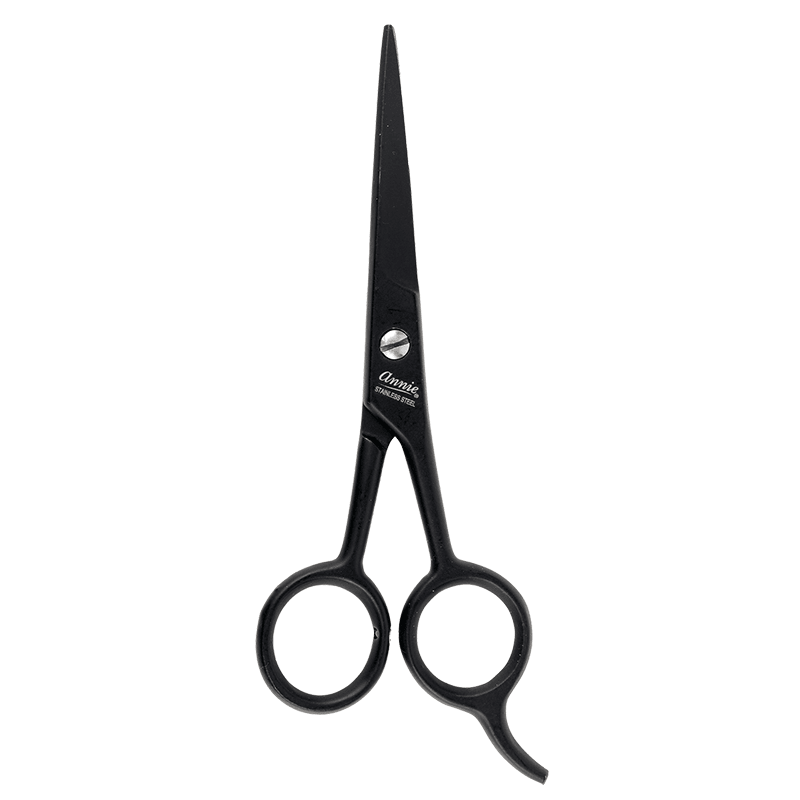 Annie Stainless Steel Straight Hair Shears 5.5 Inch, 1 Count, Black Annie International, Inc.
