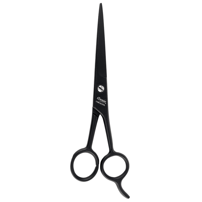Annie Stainless Steel Straight Hair Shears 6.5 Inch, 1 Count, Black Annie International, Inc.