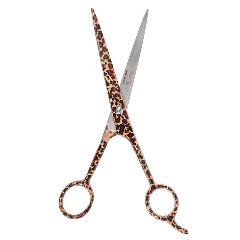 Annie Stainless Steel Straight Hair Shears 7.5 Inch, 1 Count, Leopard Print Annie International, Inc.