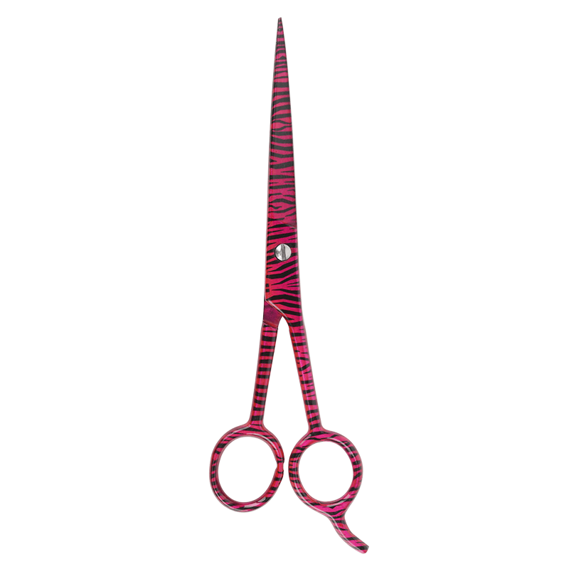 Annie Stainless Steel Straight Hair Shears 7.5 Inch, 1 Count, Pink Zebra Annie International, Inc.