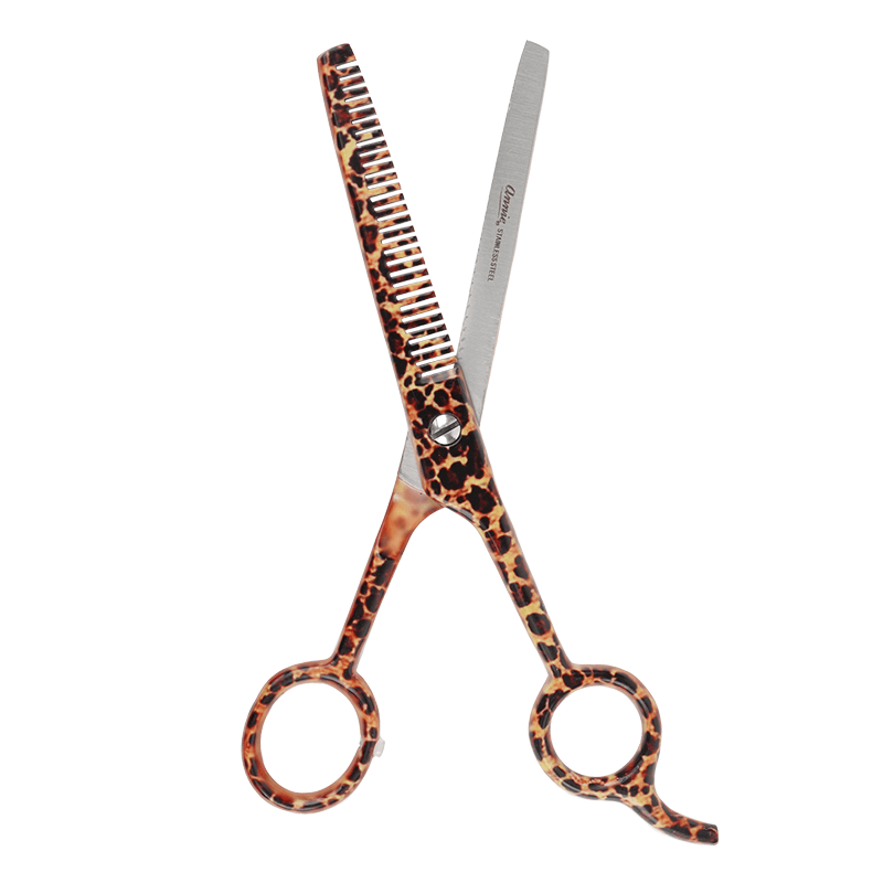 Annie Stainless Steel Thinning Hair Shears 6.5 Inch, 1 Count, Leopard Print Annie International, Inc.
