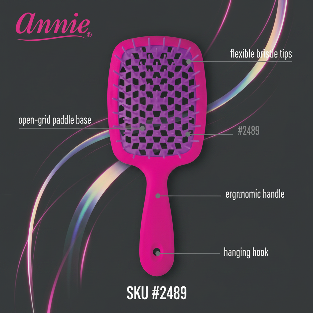 Annie Wet & Dry Detangler Brush, 1 Count, Assorted Colors Annie International, Inc.