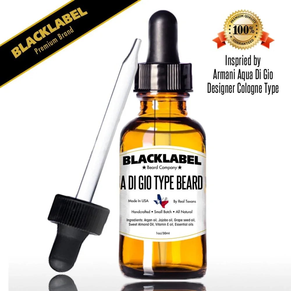 Aqua Di Gio Cologne Scented Beard Oil Blacklabel Beard Company