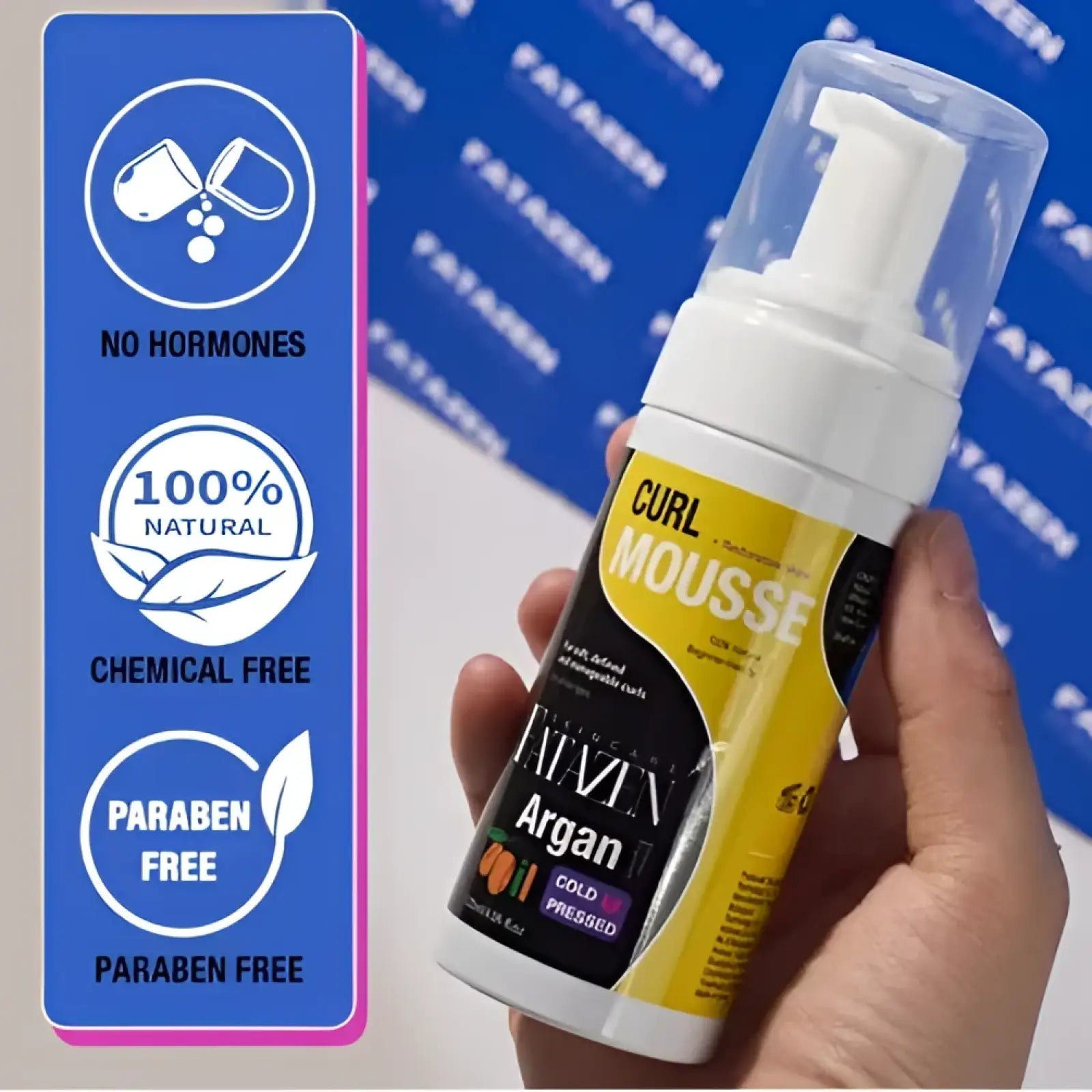 Argan Oil Curl Mousse Strong Hold Hair Styling Foam ARBA Global