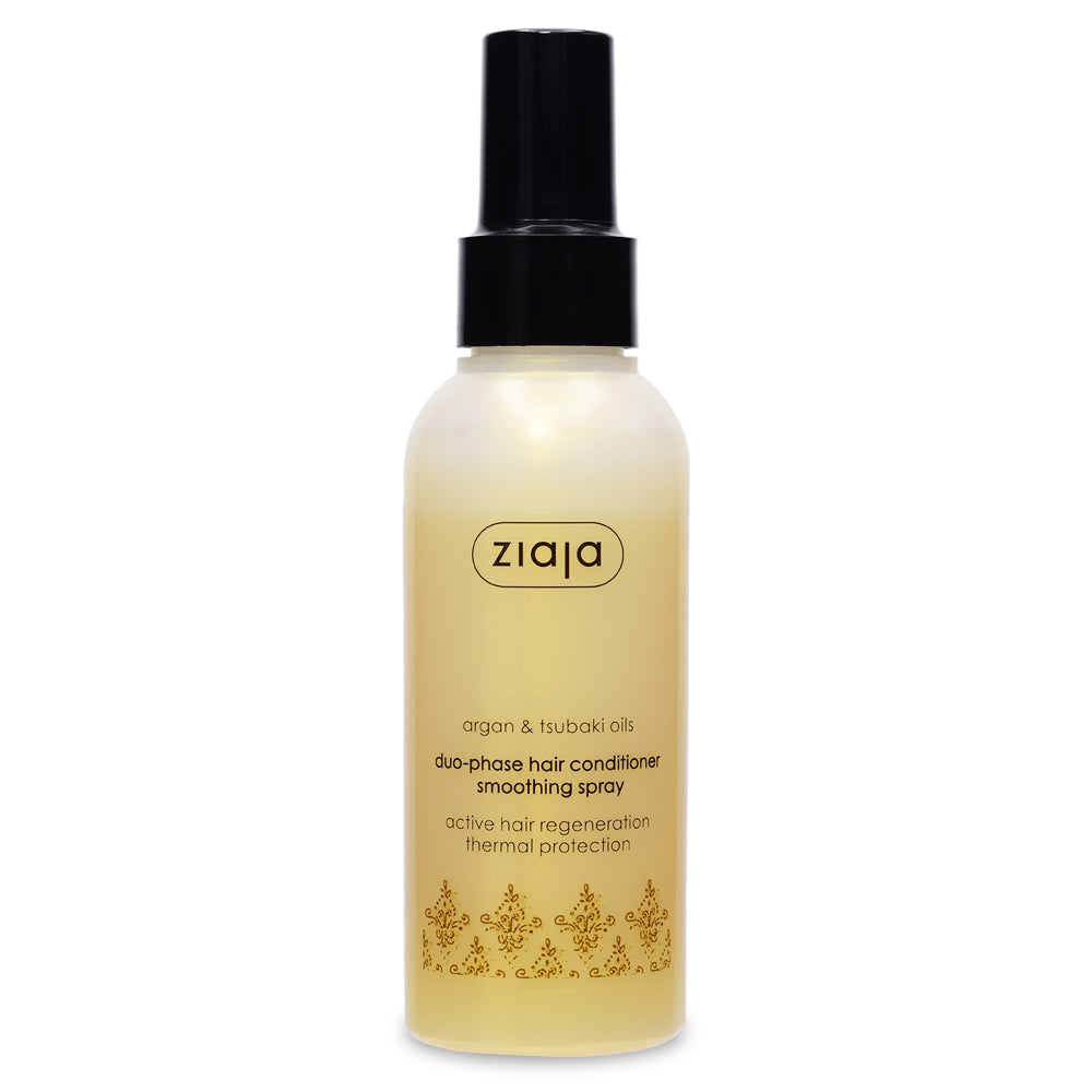 Argan & Tsubaki Oils duo-phase smoothing spray hair conditioner Ziaja® USA Webstore