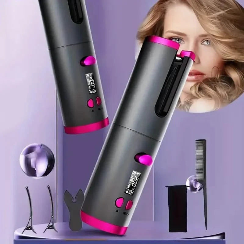Automatic Curling Iron for Full-bodied Hair with 5 Temperature Settings DailySale