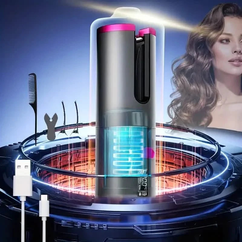 Automatic Curling Iron for Full-bodied Hair with 5 Temperature Settings DailySale