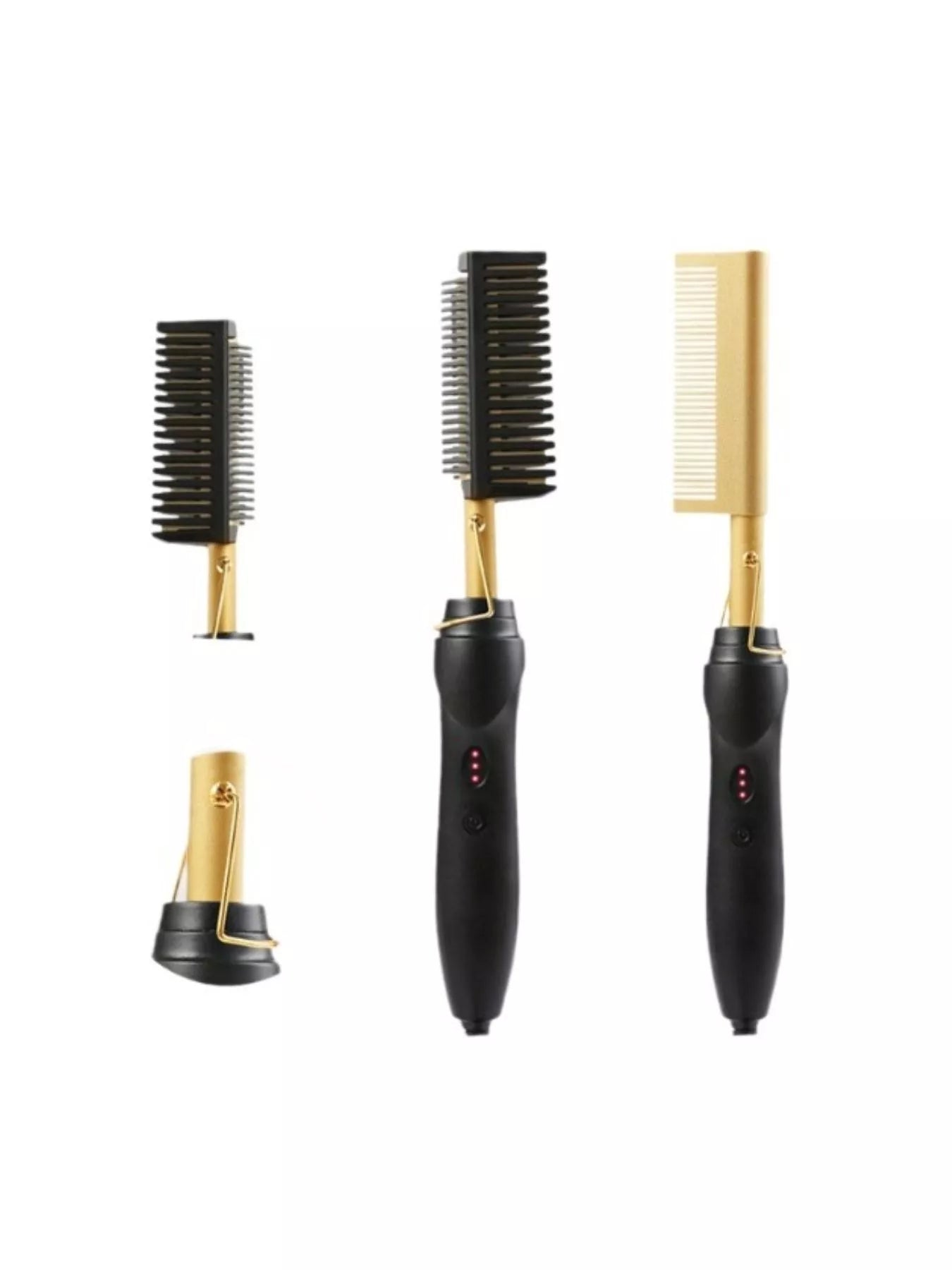 2-in-1 Curling Straightening Brush Hair Unique Oils