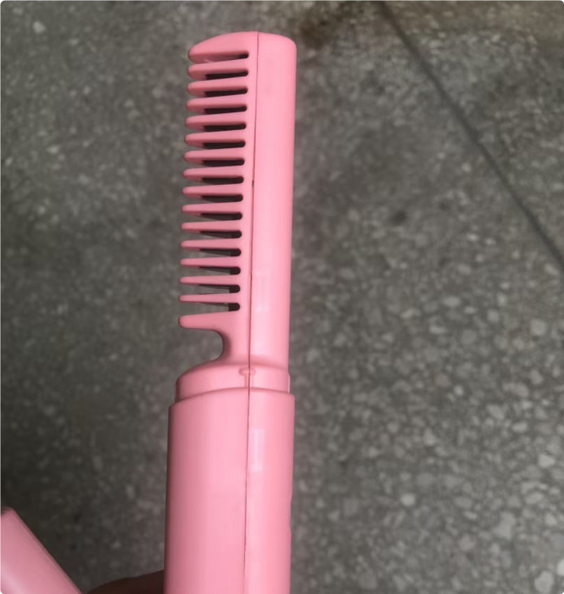 Professional Wireless Hair Straightener Curler Comb Fast Heating Negative Ion Straightening Curling Brush Hair Styling Tools My Store