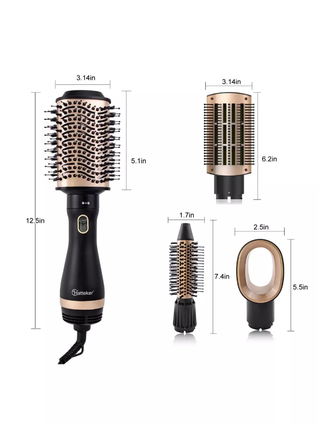 Multi-Functional Hot Air Brush Hair Dryer Unique Oils