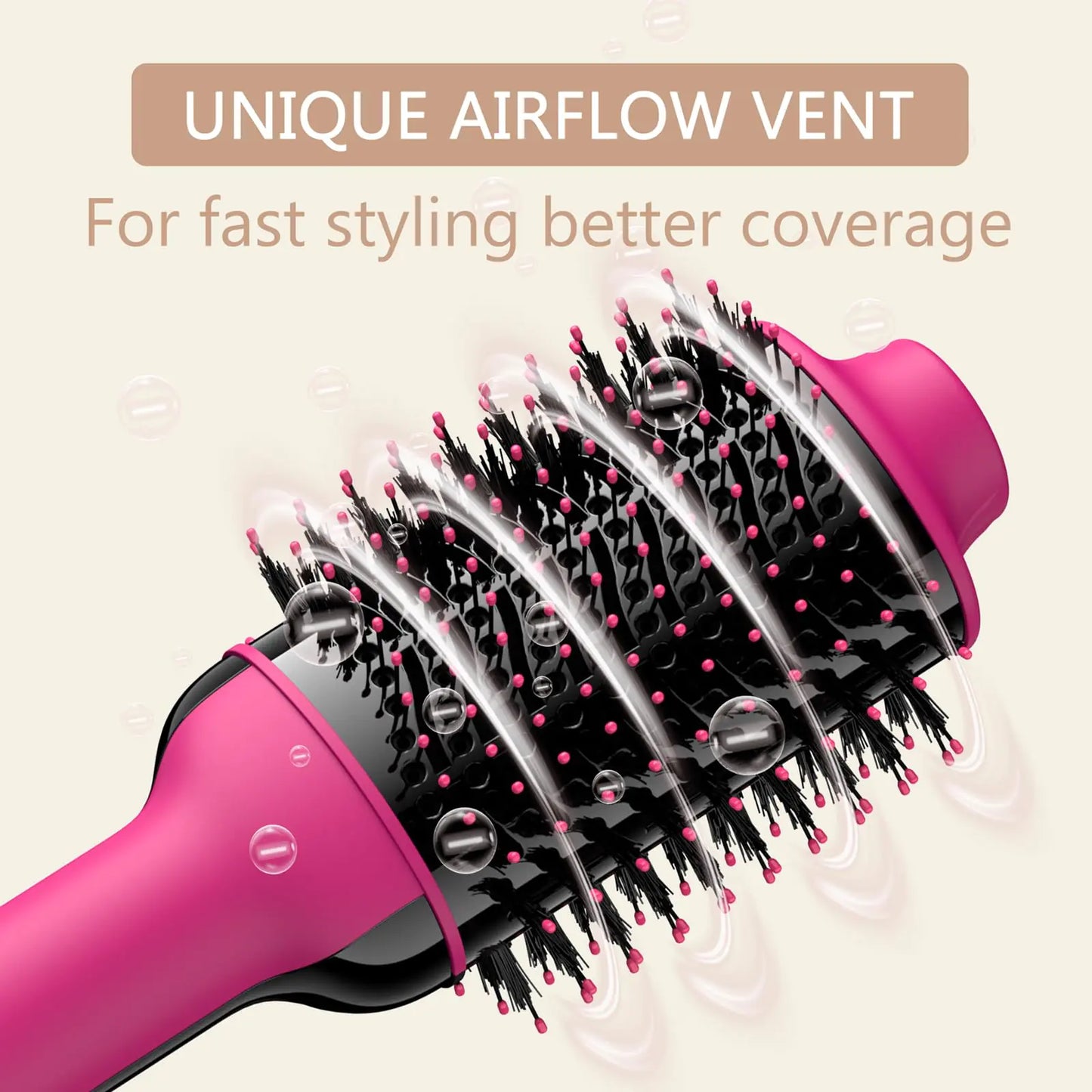 Umeely Hair Dryer Brush Blow Dryer Brush in One Upgraded 4 in 1 Hair Dryer and Styler Volumizer with Negative Ion Anti-frizz Ceramic Titanium Barrel Hot Air Brush Peach Red Mimarta