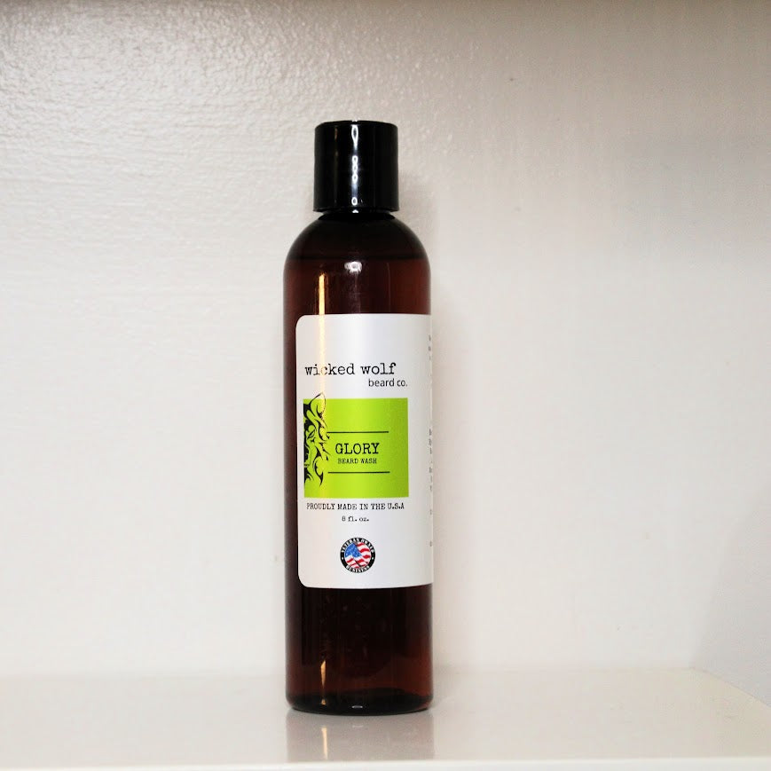 Wicked Wolf Glory Beard Wash | Deep Cleaning Beard Wash with Ginger Wicked Wolf Beard Co.