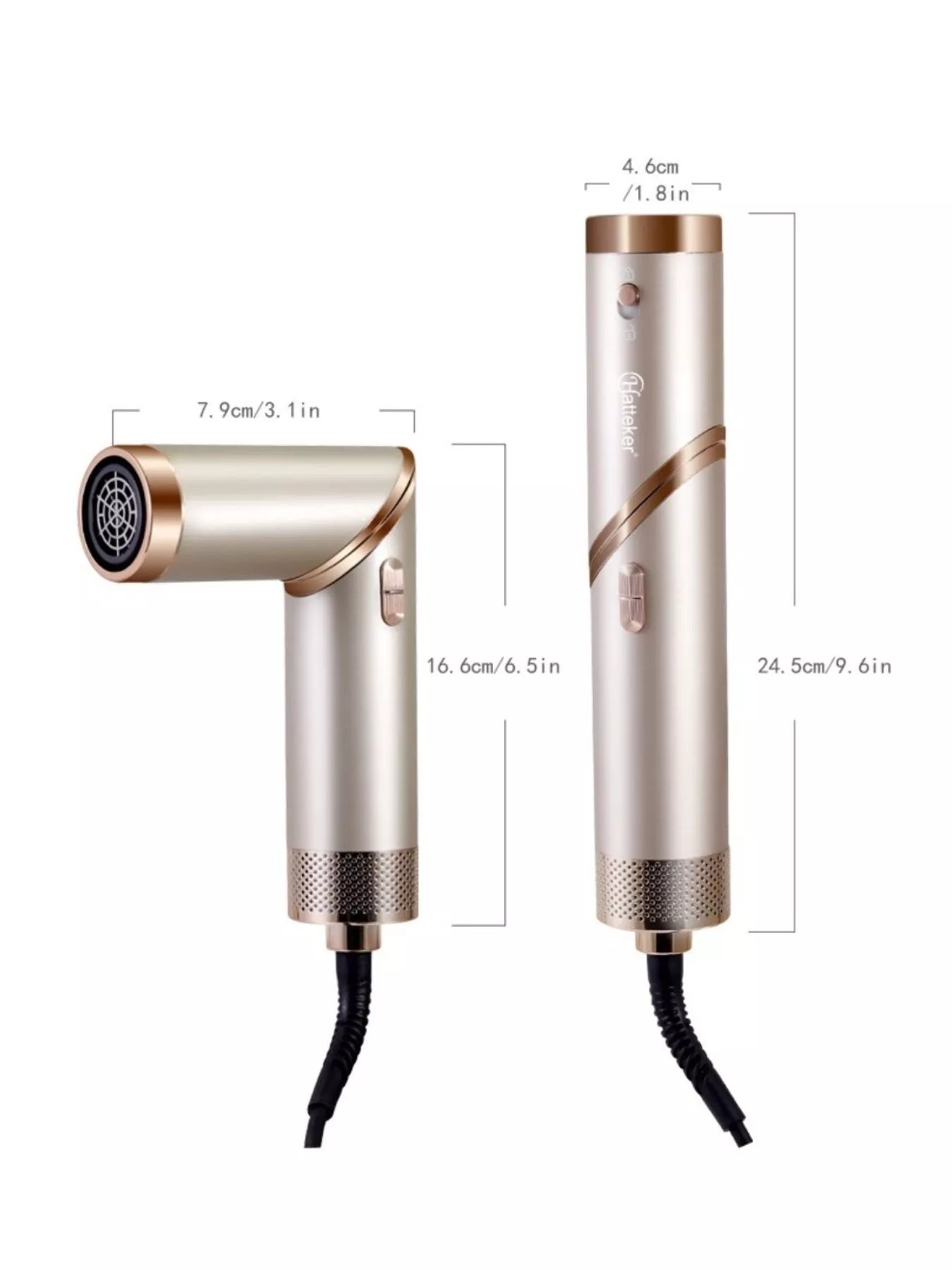 Multifunctional Hot Air Dual-Use Curling Iron Folding Hair Dryer Unique Oils