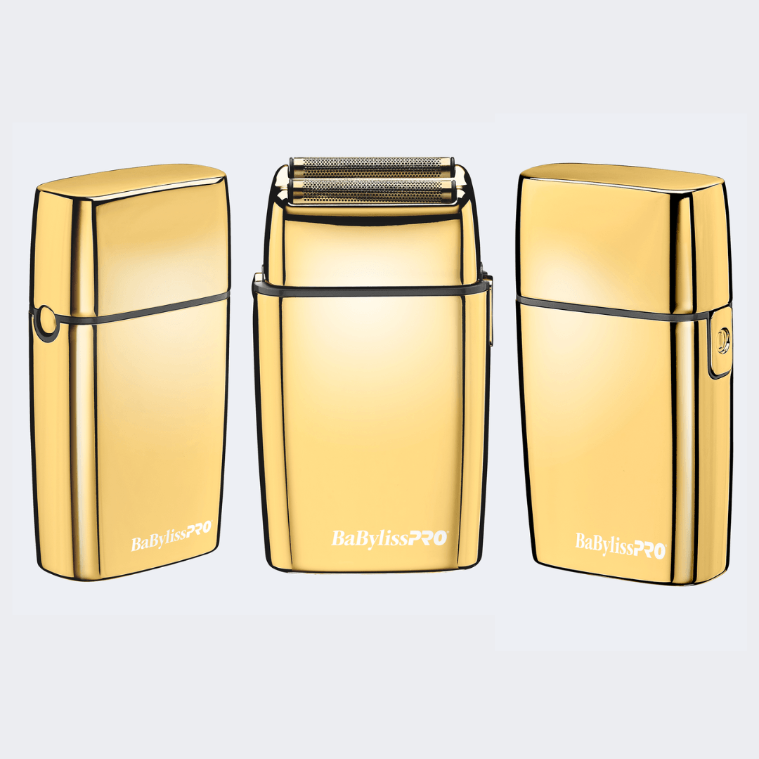 BaBylissPRO® FOILFX02™ Cordless Gold Metal Double Foil Shaver Certified Clippers