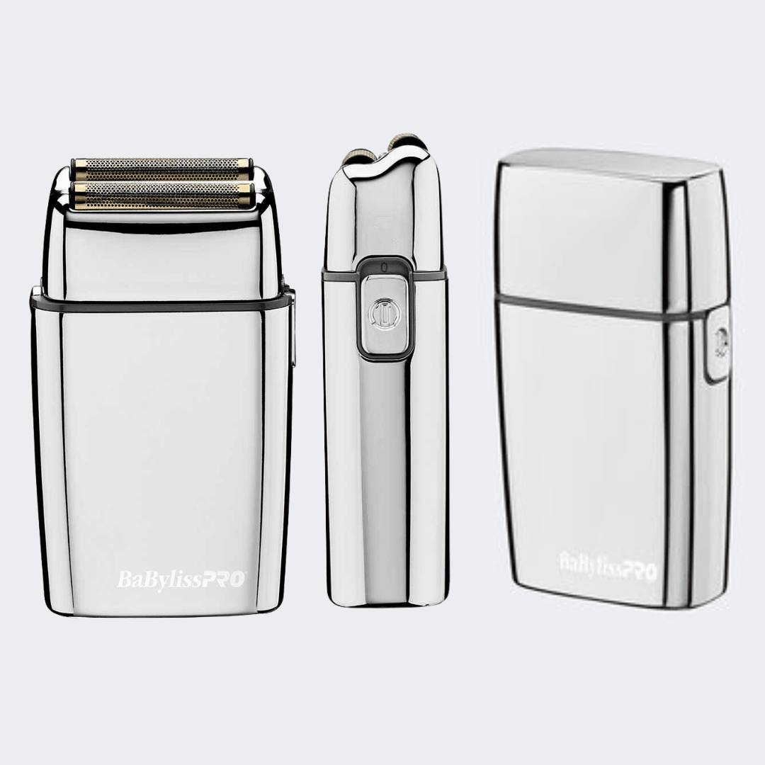 BaBylissPRO® FOILFX02™ Cordless Silver Metal Double Foil Shaver Certified Clippers