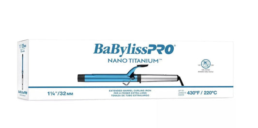 BaBylissPRO Iridescent Nano Titanium 1.25" Extended Barrel Curling Iron VIP Extensions