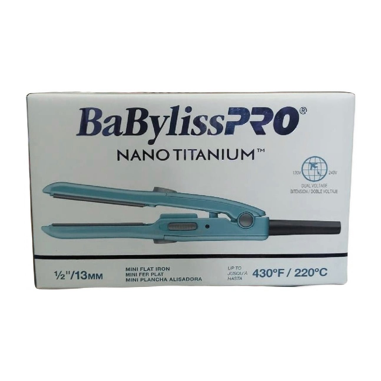 BaBylissPRO Nano Titanium 1/2" Mini Straightening Iron VIP Extensions