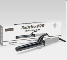 BaBylissPRO Nano Titanium 1.25" Extended Barrel Curling Iron (Grey) VIP Extensions