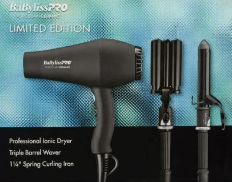BaBylissPRO Styling Set: Carrera2 Dryer + Triple Barrel Waver + 1.25" Curling Iron VIP Extensions