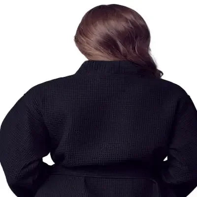 Knee-Length Waffle Robe for Women Lotus Linen