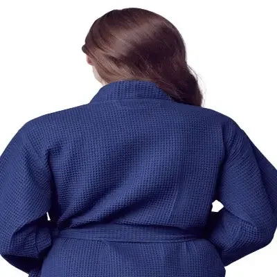 Knee-Length Waffle Robe for Women Lotus Linen
