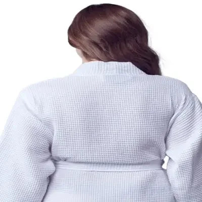 Knee-Length Waffle Robe for Women Lotus Linen