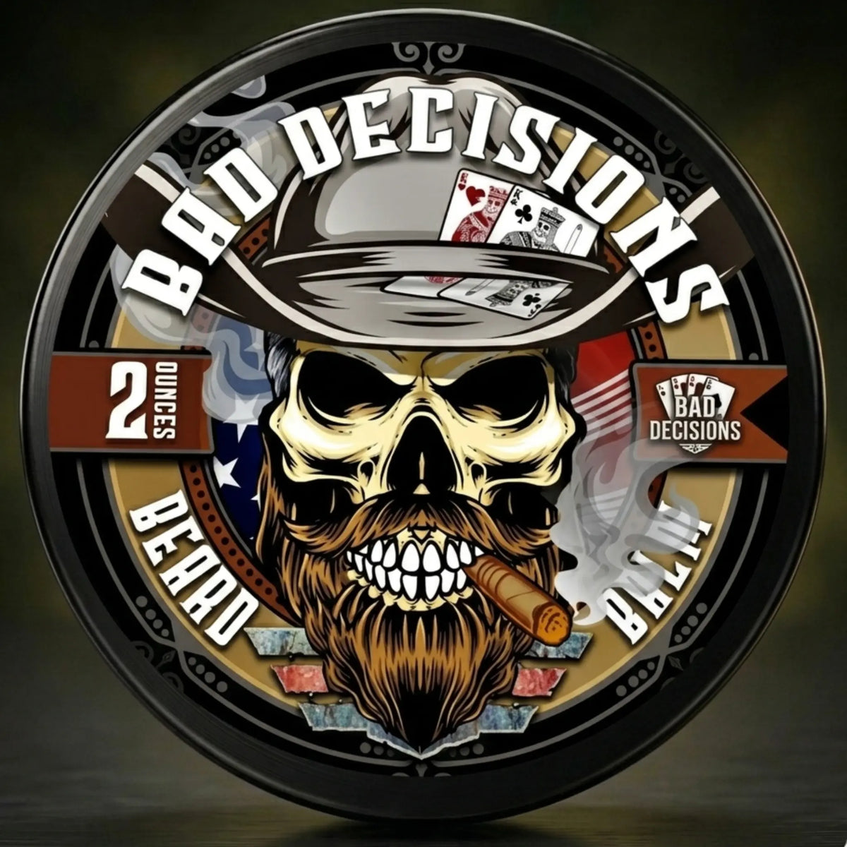 Bad Decisions 2oz Beard Balm Whiskey Bourbon Patriot And Company