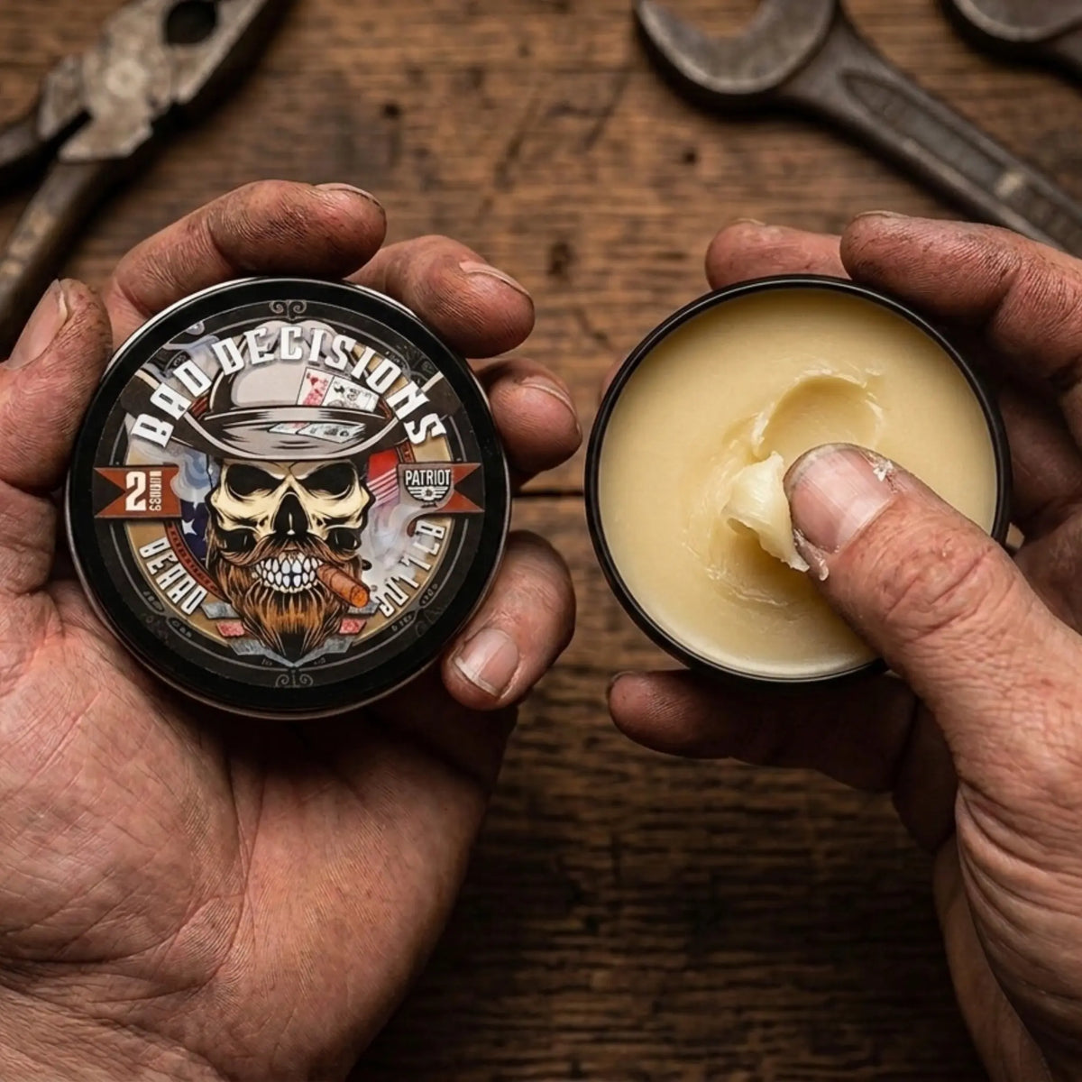 Bad Decisions 2oz Beard Balm Whiskey Bourbon Patriot And Company