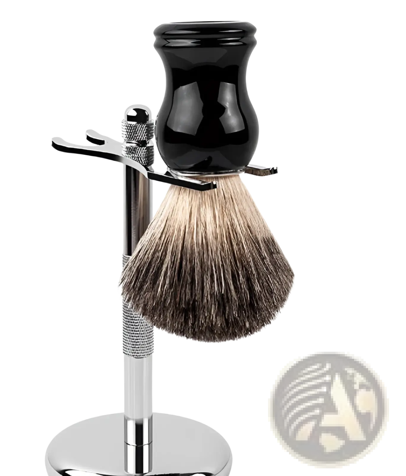 Badger Hair Shaving Brush with Black Ceramic Handle ARBA Global