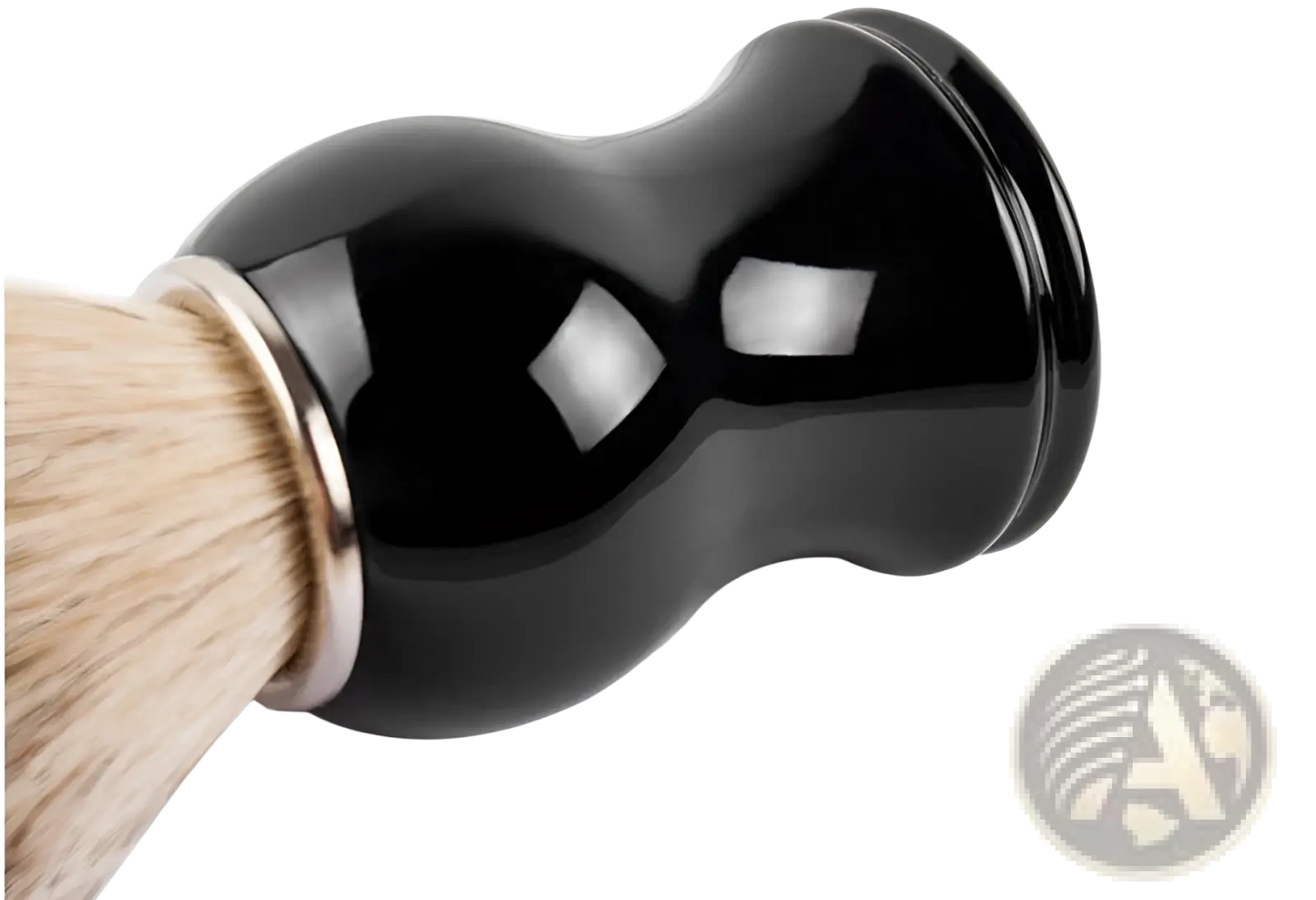 Badger Hair Shaving Brush with Black Ceramic Handle ARBA Global