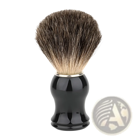 Badger Hair Shaving Brush with Black Ceramic Handle ARBA Global