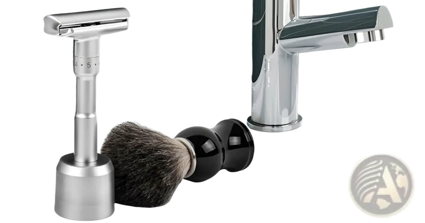 Badger Hair Shaving Brush with Black Ceramic Handle ARBA Global