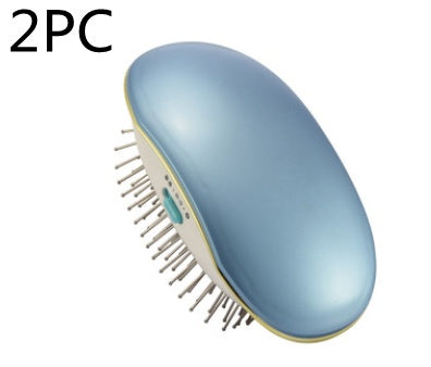 Portable negative ion anti-static straight hair vibration massage comb straight hair comb hair straightener hair comb dry battery FLIPSTYLEZLLC