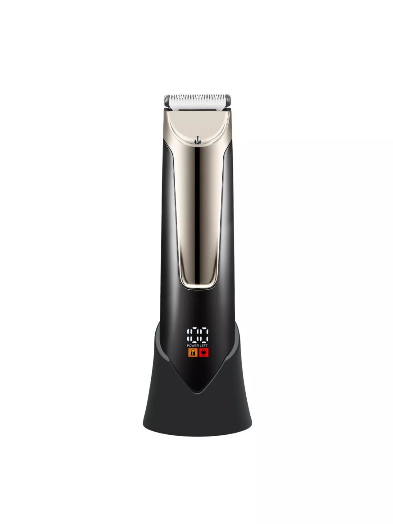 Men's Waterproof Electric Trimmer with LCD & Dock Charging Unique Oils