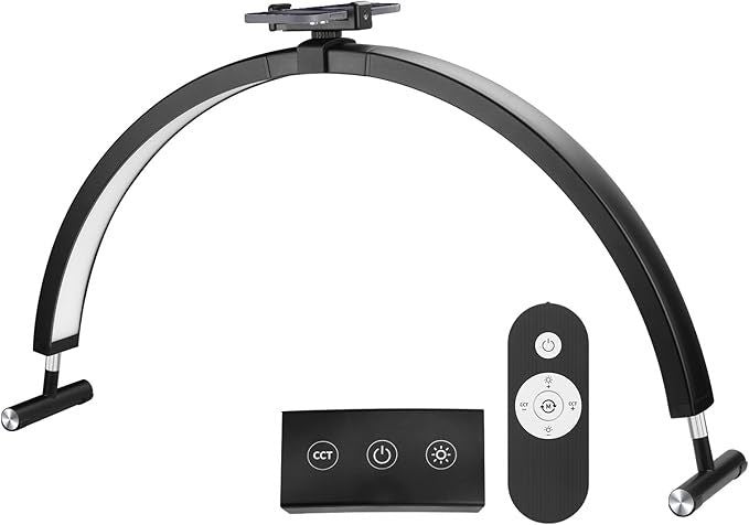 Nail Beauty Desktop Lamp Three-color Temperature Touch Control Half Moon U-shaped Fill Light The Make-up Corner