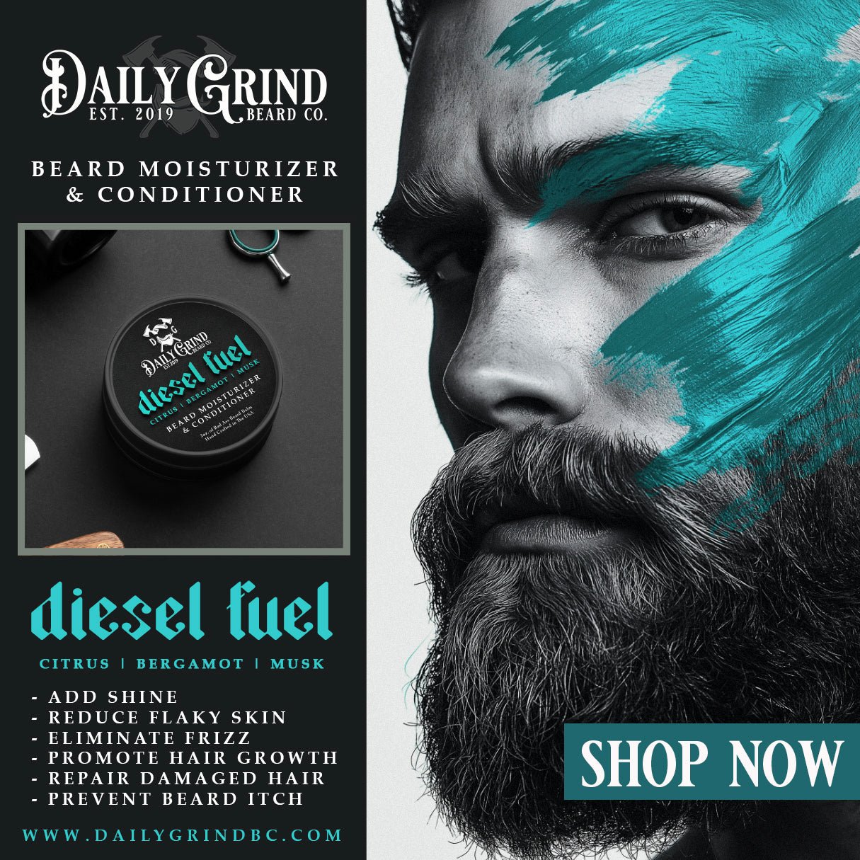 Beard Balm - Diesel Fuel Beard Moisturizer & Conditioner Daily Grind