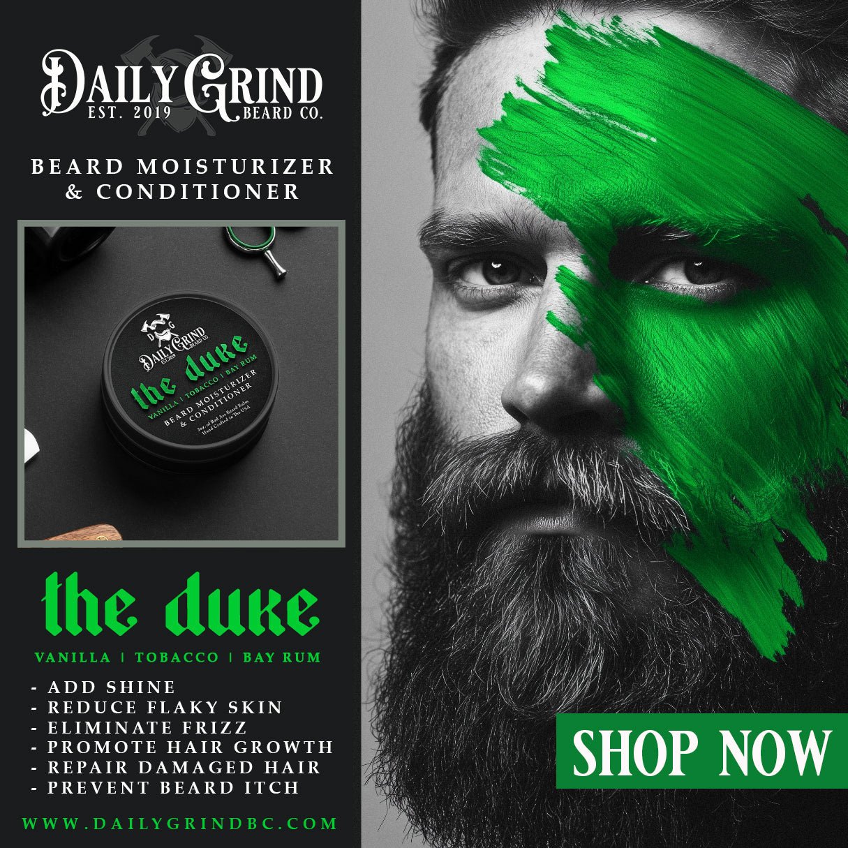 Beard Balm - The Duke Beard Moisturizer & Conditioner Daily Grind