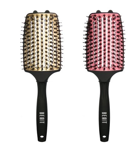 Beaut Heat Resistant Curved Vent Brush with Bristles VIP Extensions
