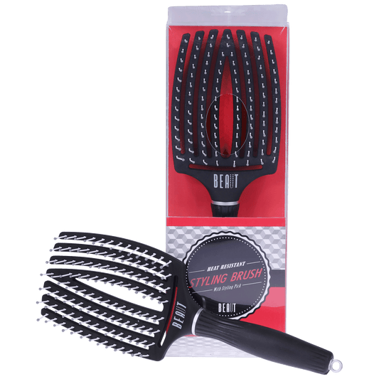 Beaut Heat Resistant Styling Brush with Styling Pick VIP Extensions